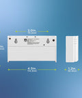 Dimensions of Wireless Doorbell Kit With Battery Operated Receiver And Push Button 150 Ft Range 4 Volume Levels