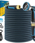 Non Expandable 75 Ft Garden Hose With 10 Function Spray Nozzle Lightweight No Kink Water Hose Durable Leak Proof Construction 360 Degree Swivel Connectors Portable Storage Strap For Easy Yard Cleanup coiled hose with spray nozzle and fittings