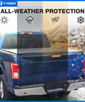 Soft Roll-Up Tonneau Cover For Ram 1500 2019 To 2026, 5 Foot 7 Inch Bed, T1 Style, all-weather protection on truck