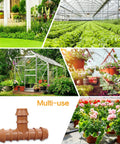 24 Piece Barbed Tee Fittings Set for One Half Inch Drip Irrigation Tubing 0.600 Inch ID Compatible with Garden and Lawn Use