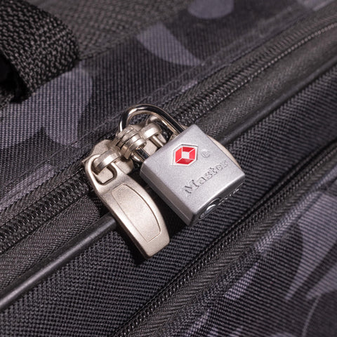 Brass TSA Luggage Locks With Keyed Padlocks For Backpacks And Suitcases TSA Approved Travel Security Lock on black zipper