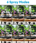Sun Powered Bird Bath Fountain With Six Nozzles For Ponds And Gardens Dope Solar Pond Water Feature Easy Start Durable Panel