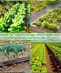 Vegetable gardens showcasing use of 60 Piece Drip Irrigation Fittings Kit With 30 Connectors And 30 End Caps For 5/8 Inch Tubing Blue
