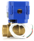 Motorized Brass Ball Valve 1 Inch With Standard Port 9 To 24V AC DC And Two Wire Auto Return Setup Reliable NPT Threading Built To Last