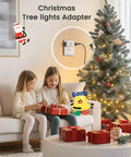 Two Prong To Three Prong Outlet Adapter Extender For Japan Travel And Home 3 AC Outlets Non Grounded Wall Plug Expander near Christmas tree