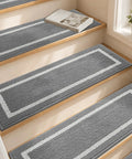 Cozy Stair Treads Non Slip Carpet Mats 28x9 Inches For Indoor Wooden Steps 4 Pack Polyester With TPE Backing Kid And Pet Friendly