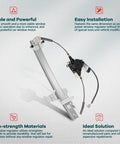 Rear Left Power Window Regulator With Motor For Ford Crown Victoria And Mercury Grand Marquis 1992 To 2011 And Mercury Marauder 2003 To 2004 Replacement Fits 1W7Z5423395AA 6W7Z5427009AA 741679 Easy Install Durable Build displayed showing regulator mechanism and motor.