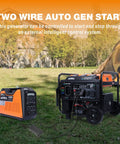 10500 Watt Tri Fuel Open Frame Inverter Generator with ATS Quiet Technology and CO Sensor for outdoor use