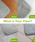 Different flooring types shown: wood, concrete, marble, tiles. Use with Eight Pack Non Slip Rug Gripper Pads For Hardwood Floors And More No Fuss Double Sided Reusable Washable Carpet Grippers No Residue Removable Corner Holders For Area Rugs On Tile Laminate Vinyl Marble.