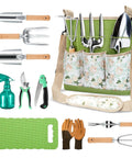 All In One 11 Piece Garden Tool Set With Heavy Duty Tools And Ergonomic Canvas Crossbody Bag Rust Proof Premium Kit