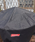 Heavy Duty Fire Pit Surround Cover Weatherproof Shield for 42.5 Inch Diameter and 20.8 Inch Height surrounds with water droplets