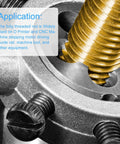 Close-up of 50 Pack M3 X 25mm Fully Threaded Rods in 304 Stainless Steel with Right Hand Threads in machine tool application