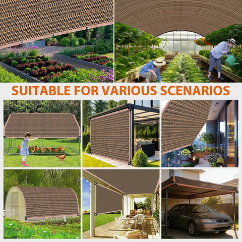 90 Percent UV Blocking Sun Shade Cloth With Grommets For 5x10 Foot Pergola Shade Cover Mesh Tarp in various outdoor settings