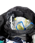 Open XL Mesh Dive Duffel Bag For Scuba And Snorkeling Gear Heavy Duty Travel Duffle That Carries Mask Fins Snorkel Wetsuit Regulator BCD