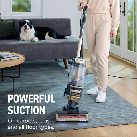 Shark Rotator Lift Away Advanced Upright Vacuum With PowerFins And Self Cleaning Brushroll For Pet Hair Pickup Anti Allergen Complete Seal Technology Lightweight Detachable Canister For Homes, Stairs, Furniture, and Hard Floors In Dark Pure Water Color