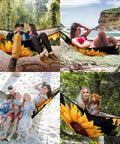 Portable Double And Single Hammock With Storage Bag For Camping, Travel, Beach, Hiking And Backyard Lounging, Sunflower Color