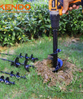 Auger Drill Bits For Planting Set Of 4 Spiral Garden Bulb Planter Tools for hex drive drill in use digging soil