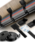 Ultimate Cable Management Kit With 40 Self Adhesive Hook and Loop Ties And 2 Extension Straps organizing cords on desk