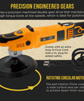 Pro Grade 7 Inch Rotary Polisher Buffer Sander Kit With 8 Polishing Pads LED RPM Display Variable Speed 450 To 1950 tool shown