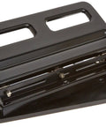 Black steel heavy duty adjustable nine thirty second inch hole punch with three heads two or three hole settings and center guide