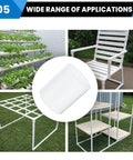 Collage of DIY furniture frames using 1-1/4 Inch PVC Two Way Socket To Socket Coupling Adapters, 10 Pack, Schedule 40 Slip Connectors