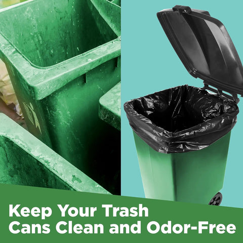 95 Gallon Extra Large Trash Bags 61x68 Inches 1.2 Mil Thick Beefy Heavy Duty Contractor Bags in green toters