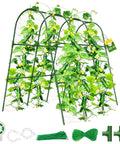 U Shaped Garden Trellis for Climbing Plants and Cucumbers in Raised Beds Backyard Outdoor Metal Arch Trellis for Vines