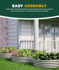 Galvanized Raised Garden Bed Kit 2x2x1 Ft Pack Of 3 Easy Assembly Outdoor Planter Boxes installed in garden setting