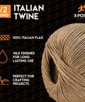 Pro Grade Four Ply Spring Twine For Upholstery Repairs And Furniture Fix Ups Wax Coated Ball String Heavy Duty Cord in 1/2 pound roll.