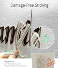 Damage-free sticking of Antler Themed Family Tree Wall Art with 3D removable picture frame collage adhesive layer.