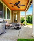 Contempra 48 Inch Indoor Outdoor Ceiling Fan With Five Weatherproof Blades In Oil Rubbed Bronze Finish on patio ceiling