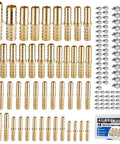 All In One Brass Hose Barb Fittings Kit With 48 Pieces And 96 Stainless Steel Hose Clamps For Air Fuel Water Oil Hoses