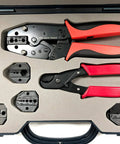 Professional Ratcheting Wire Crimping Tool For Electrical Connectors And Terminals, 5 In 1 Multi Purpose Crimping Set in case