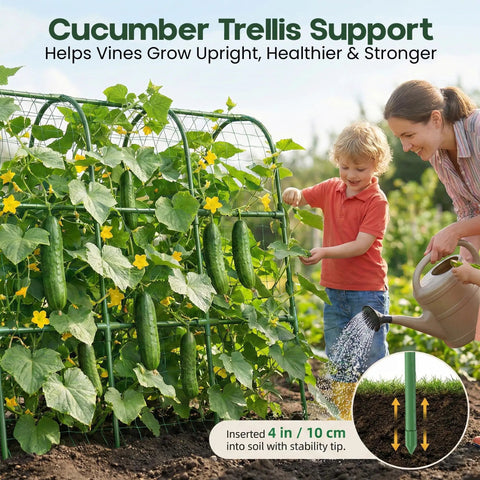 U Shape Garden Trellis For Raised Bed 48 By 48 Inch No Tools Required Setup In A Jiffy Climbing Plant Support for cucumbers