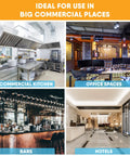 Image showing commercial kitchen, office spaces, bars, and hotels where Lowkey White Wall Sconce Fly Light Trap is ideal.