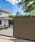 6 Foot By 50 Foot Privacy Fence Screen 180 GSM Heavy Duty Shade Net With Reinforced Bindings And Grommets on pool deck