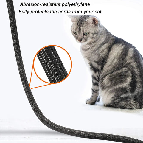 25 Foot One Half Inch Braided Cable Management Sleeve Self Wrapping Split Wire Loom Black for pet protection