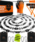 53 Inch Limb Rope Saw For Quick Clean Cuts No Ladder Needed 360 Rope Chain Saw Sharp Manual Tree Cutter with accessories