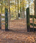 Adjustable Gate Kit For Chain Link Fence With Round Frame That Fits 24-72 Inch Openings And Up To 12 Feet All Weather
