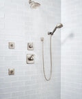Ashlyn 3-Function Shower Diverter Trim Kit for 3 Way Shower With Brushed Nickel Finish, Diverter Valve Trim, Model T11864-SS in use
