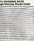 Sixty Five Percent Aluminum Foil Shade Cloth With Grommets 10 Ft By 12 Ft Mesh Sun Block Fabric close-up texture view