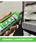 Using Heavy-Duty B-Line 26 to 1 Manual Caulking Gun for 10 oz Cartridges on stone wall joint in general construction