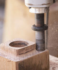 Turbo Shaft Freehand Power Carving Attachment For Angle Grinder 20 Millimeter Diameter in use for detailed woodworking