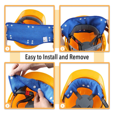 Heavy Duty Hard Hat Sweatbands Four Pack Washable Reusable Liners For Construction Crews Superior Moisture Wicking Keeps Your Head Cool During The Daily Grind Super Cozy Jobsite Protection