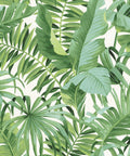 Maui Peel And Stick Wallpaper With Green Tropical Leaf Pattern Removable Contact Paper For Walls No Mess Repositionable DIY Wall Covering For Bedroom And Living Room Accent Walls.