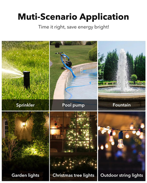 Outdoor Timer Outlet Waterproof 24 Hour Mechanical Light Timers For Exterior Outlets Weatherproof 15 Amp uses shown