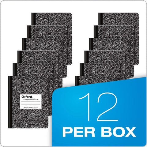 Wide Ruled Composition Notebooks Pack Of 12 With Black Marble Covers 100 Sheets Each Durable School Notebooks For Classwork Homework Journaling Lab Notes Home School And Office Tasks Back To School Ready