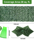 Faux Ivy Privacy Fence Screen 138 By 39 Inches With Realistic Artificial Ivy Leaves And Green Leaf Hedge Panels, includes 100 zip ties