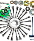 10 Inch Steel Wire Trimmer Head With Universal Fit For Popular String Trimmers Tough As Nails Wire Brush Cutter Head For Lawn And Garden Heavy Duty Wacker Attachment displayed with accessories and packaging