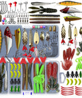 Ultimate Fishing Lures Kit With Crankbaits Topwater Spinnerbaits Worms Jigs Hooks Tackle Box And More Gear For Bass And Trout.